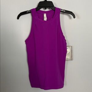 Athleta Magenta Racerback Ribbed Tank